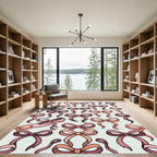 Whimsical Blush Pink Ballet Ribbon Rug