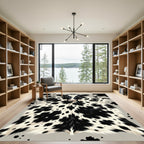 Bold Monochromatic Holstein Spotted Cow Hide Rug