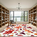 Warm Terracotta Organic Shape Rug