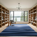 Blue Horizon Abstract Water Rug