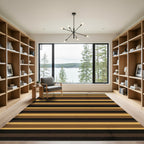 Earthy Toned Horizontal Stripe Rug