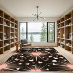 Pink Heartburst Abstract Composition Rug