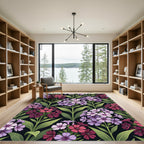 Vibrant Phlox Floral Botanical Garden Rug