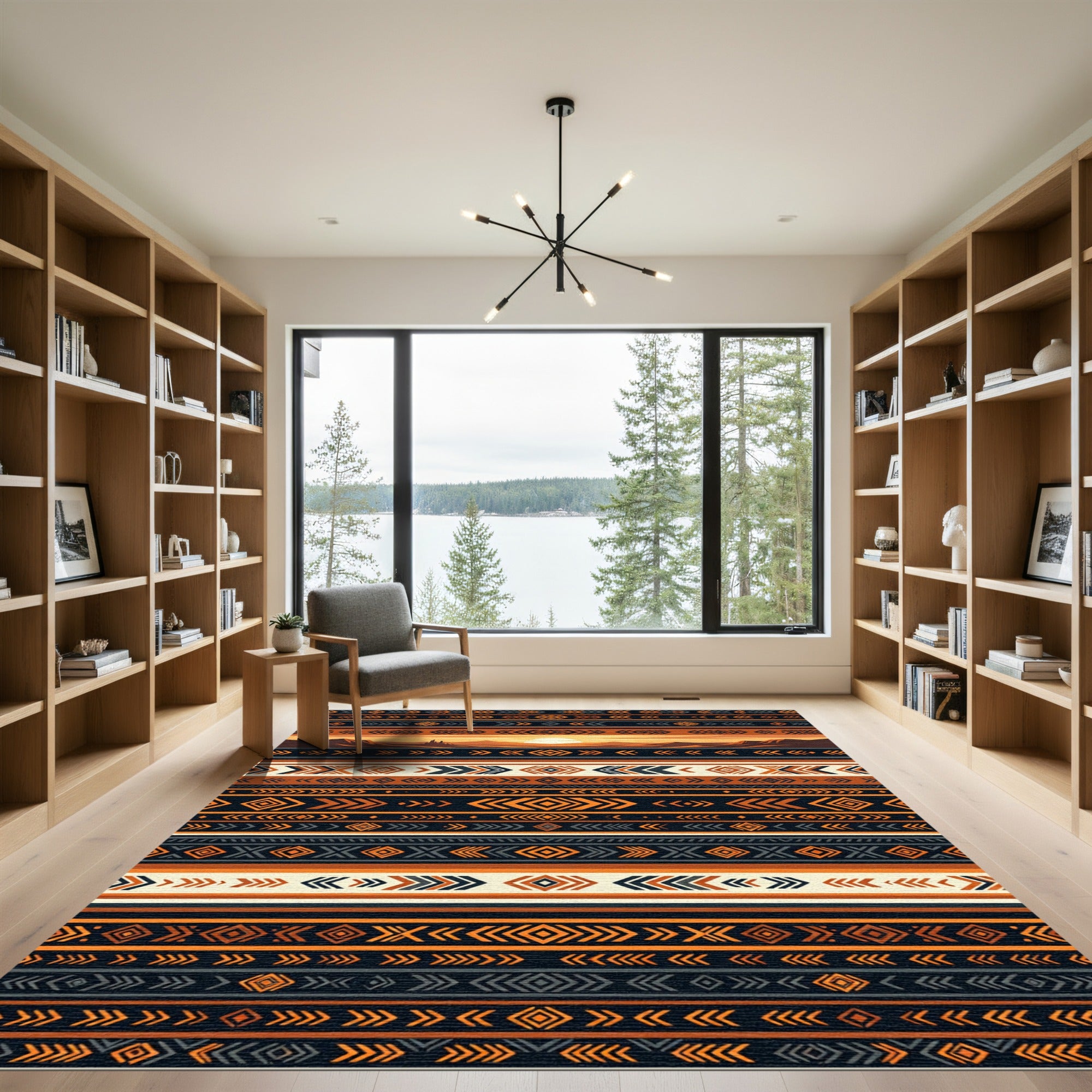 Sunset Mesa Geometric Southwestern Stripe Rug