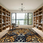 Intense Leopard Spots Animal Faces Rug
