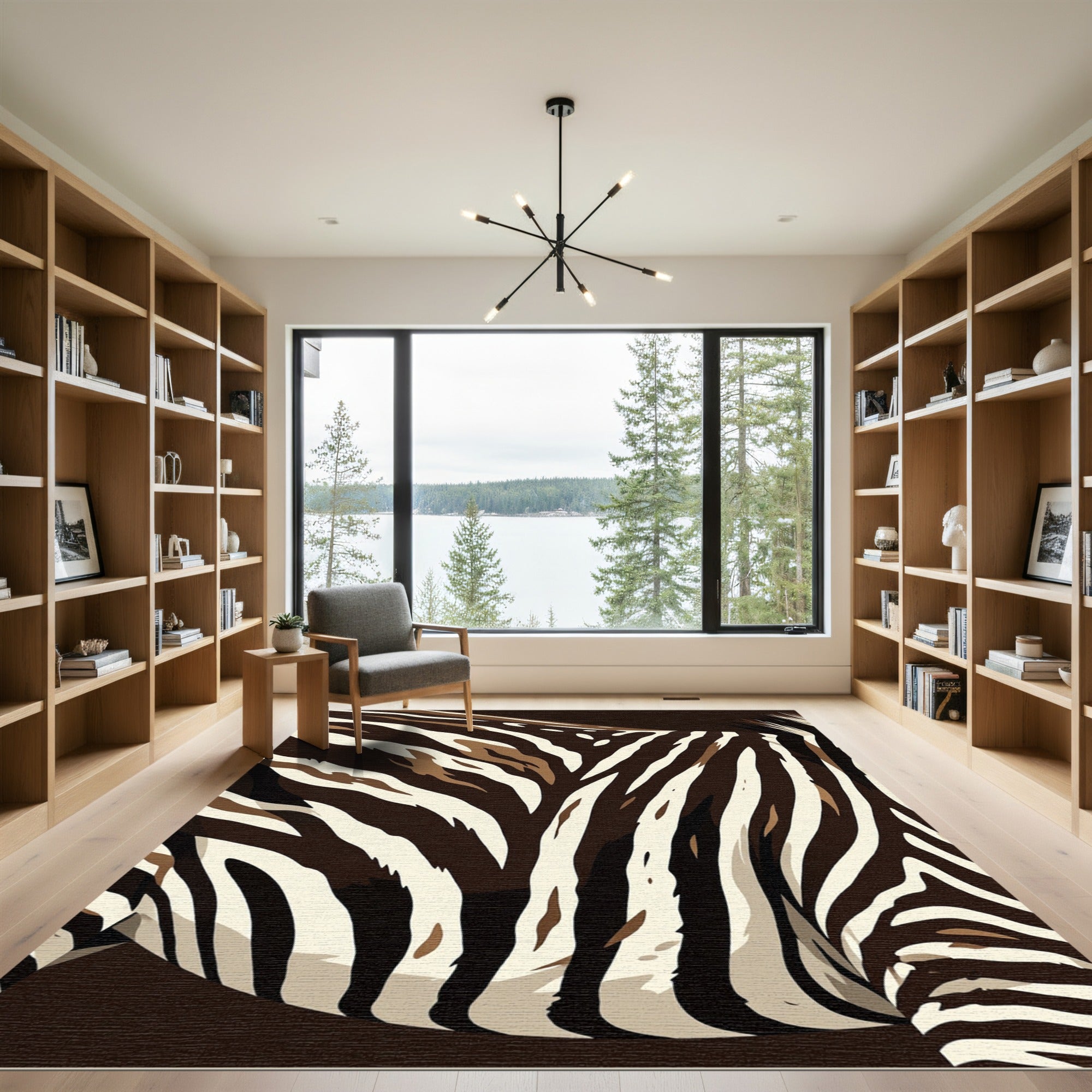 Bold Zebra Stripe Contemporary Rug