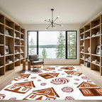 Brown Gingerbread Houses Swirl Candies Rug
