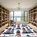 Nautical Lighthouse Coastal Sea Art Rug