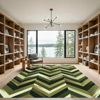 Abstract Earthy Chevron Vibe Rug