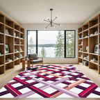 Geometric Intersecting Berry and Peach Lattice Rug