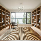 Earthy Gradient Vertical Stripe Rug