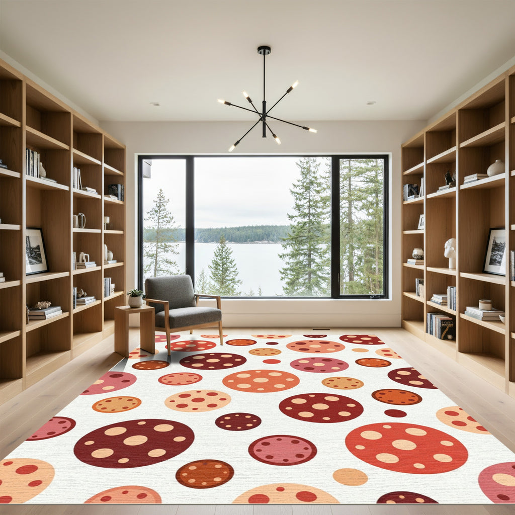 Whimsical Polka Dot Circles Rug