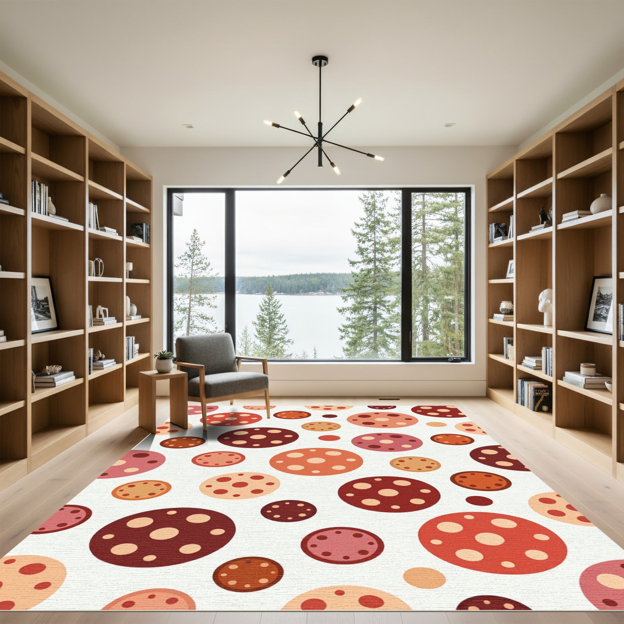 Whimsical Polka Dot Circles Rug