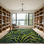 Lush Green Dewy Meadow Grass Rug