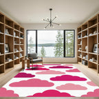 Pink Cloud Array Composition Rug