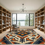 Geometric Sunset Woodland Axe Adventure Rug