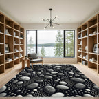 Charcoal Pebble Mosaic Arrangement Rug