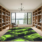 Neon Currency Stack Isometric Pop Rug