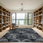 Gray Fountain Art Deco Rug