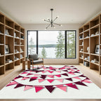 Festive Pink Pennant Bunting Garland Rug