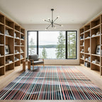 Soft Peach Vertical Stripe Horizon Rug