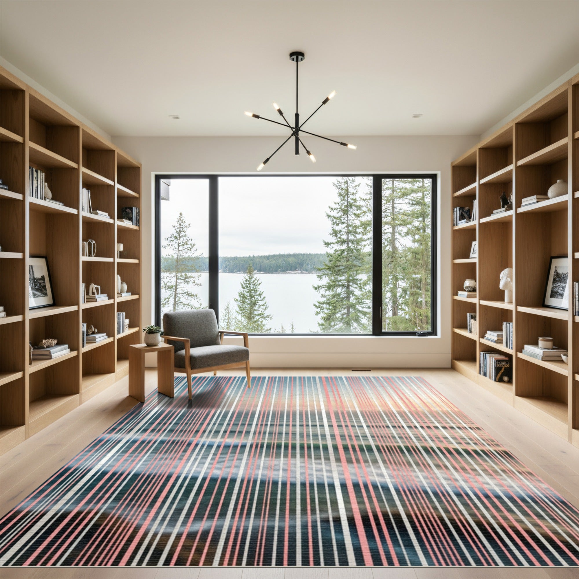 Soft Peach Vertical Stripe Horizon Rug
