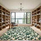 Vintage Sage Botanical Vine Foliage Rug