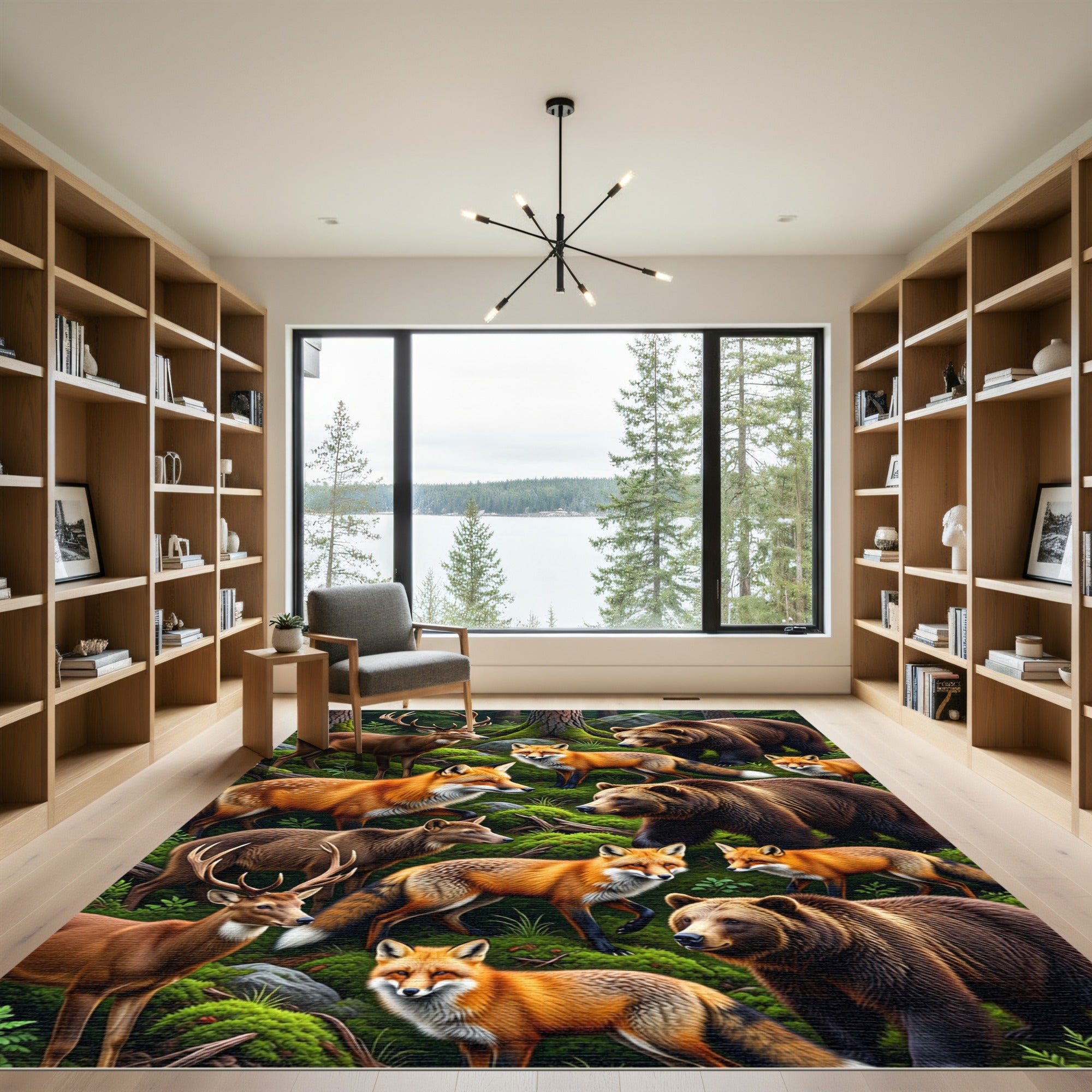 Enchanted Forest Wildlife Woodland Rug
