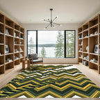 Olive Green Zigzag Staircase Vision Rug