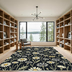 Botanical Daisy And Cornflower Meadow Rug