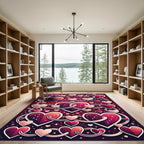 Red Pink Heart Weave Arrangement Rug