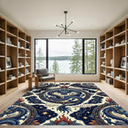 Celestial Blue Dragon Medallion Rug
