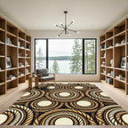 Rustic Braided Rope Circles Rug