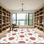 Red Strawberry Dot Repeating Rug