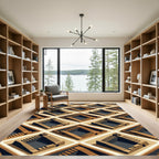 Isometric Terracotta Stair Geometric Illusion Rug