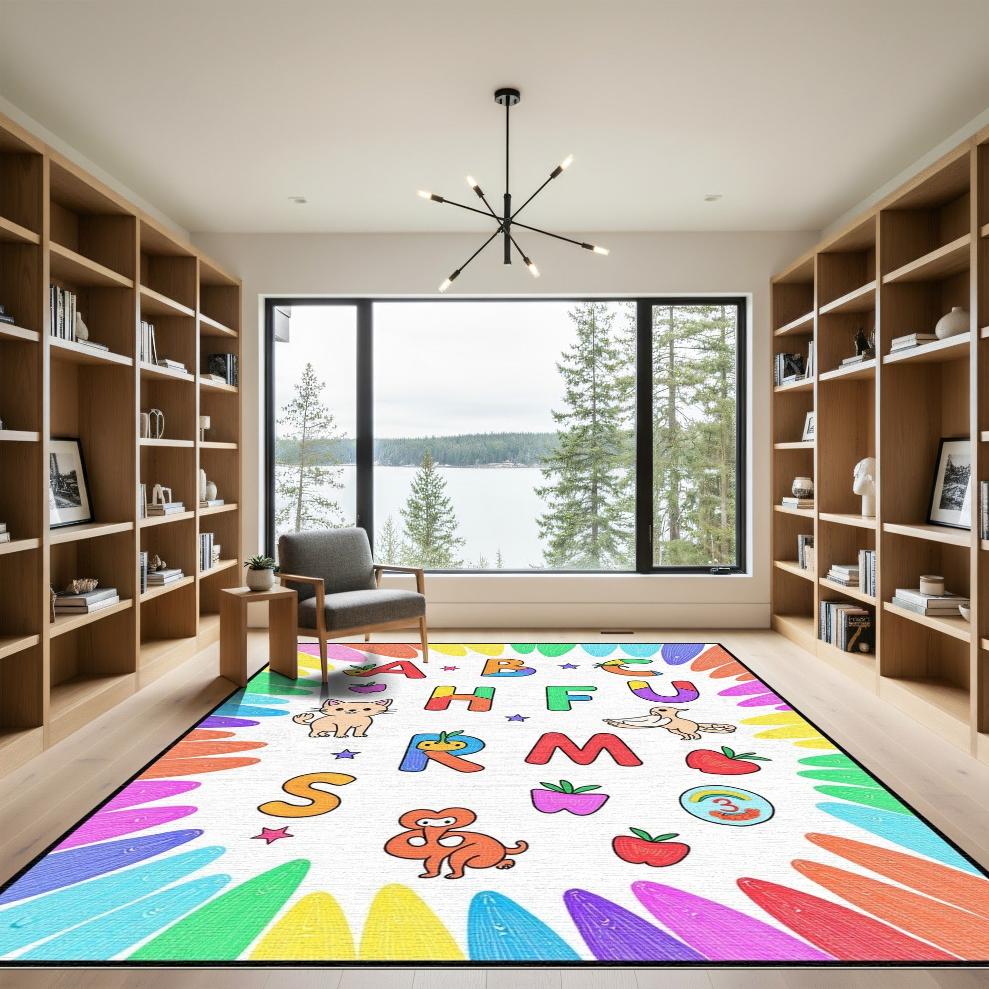 Alphabet Animals Colorful Letter Play Rug