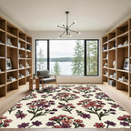 Vintage Mauve and Pink Floral Bouquet Rug