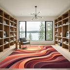 Warm Sunset Gradient Flow Rug