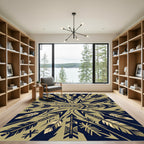 Golden Arrow Radial Minimalist Graphic Rug