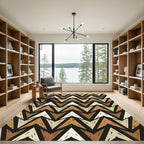 Earthy Tones Chevron Textured Rug