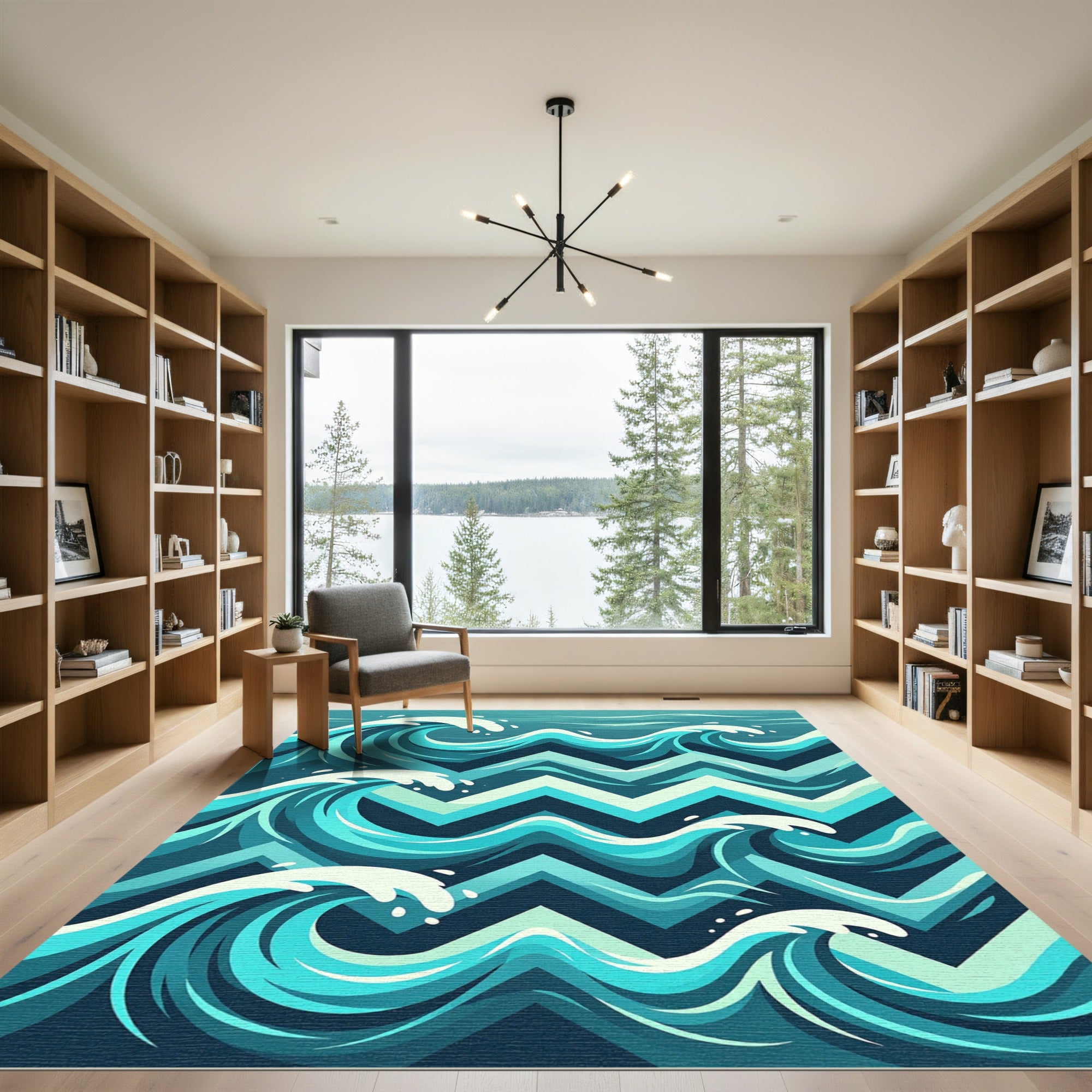 Geometric Coastal Ocean Wave Rug
