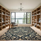 Earthy Vintage Floral Medallion Rug