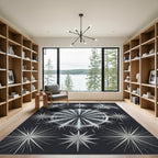 Silver Starburst Water Feature Rug