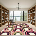 Retro Arc Rainbow Stacked Color Rug