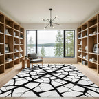 Monochromatic Cracked Geometric Fragment Rug