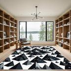 Montain Constellation Dark Gray Geometric Rug
