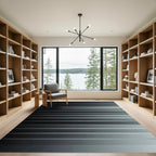 Monochrome Gradient Horizontal Stripe Rug