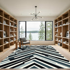 Monochromatic Modern Geometric Interlock Rug