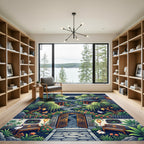 Enchanted Moonlit Willow Zen Garden Rug