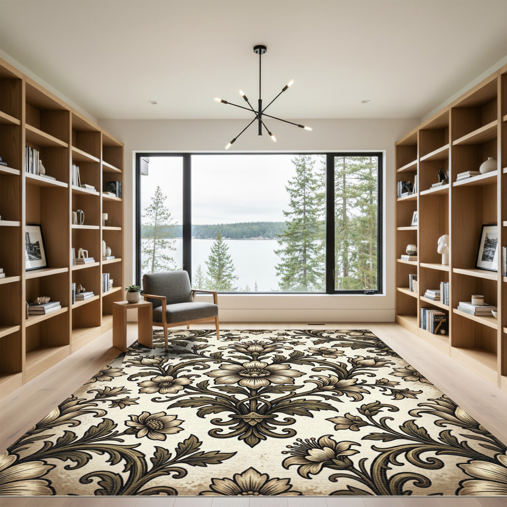 Classic Floral Acanthus Scroll Rug